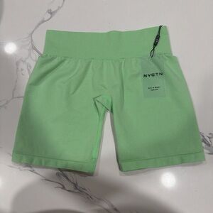 NVGTN Pistachio Mid Rise Pro Seamless Shorts